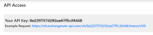 Exchange Rate API Key