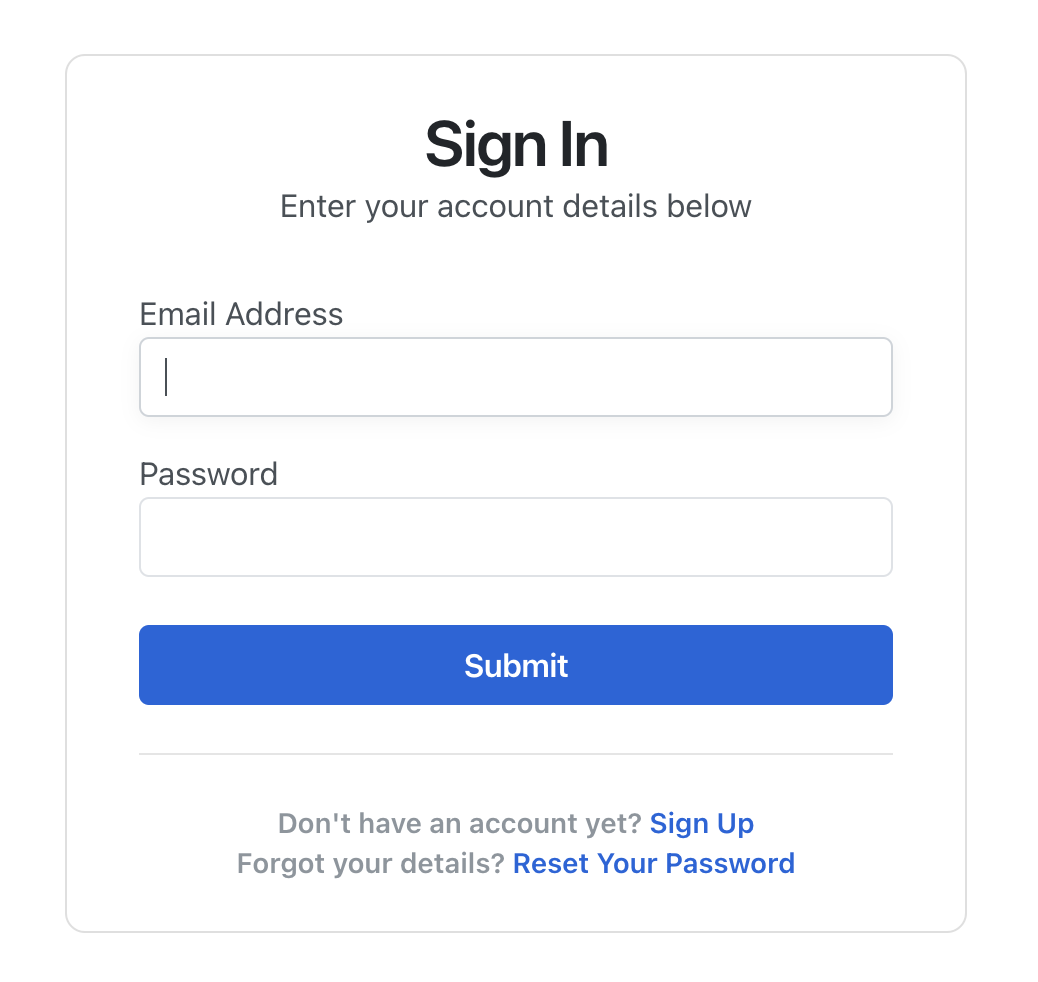 Exchange Rate API Sign-up Page