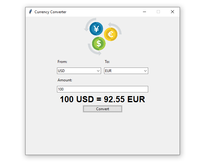 Running currency converter app