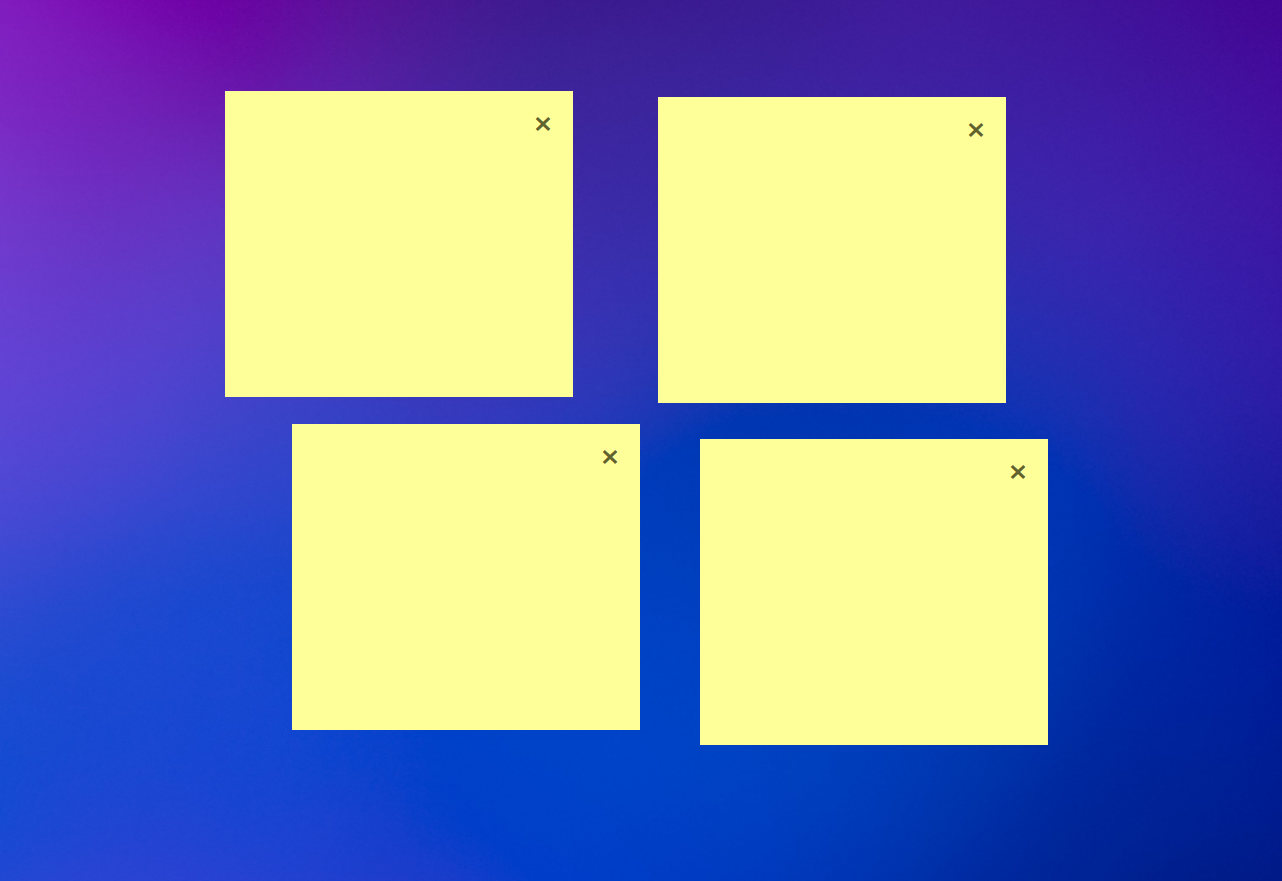 Multiple notes on the desktop
