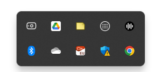The sticky note icon in the tray