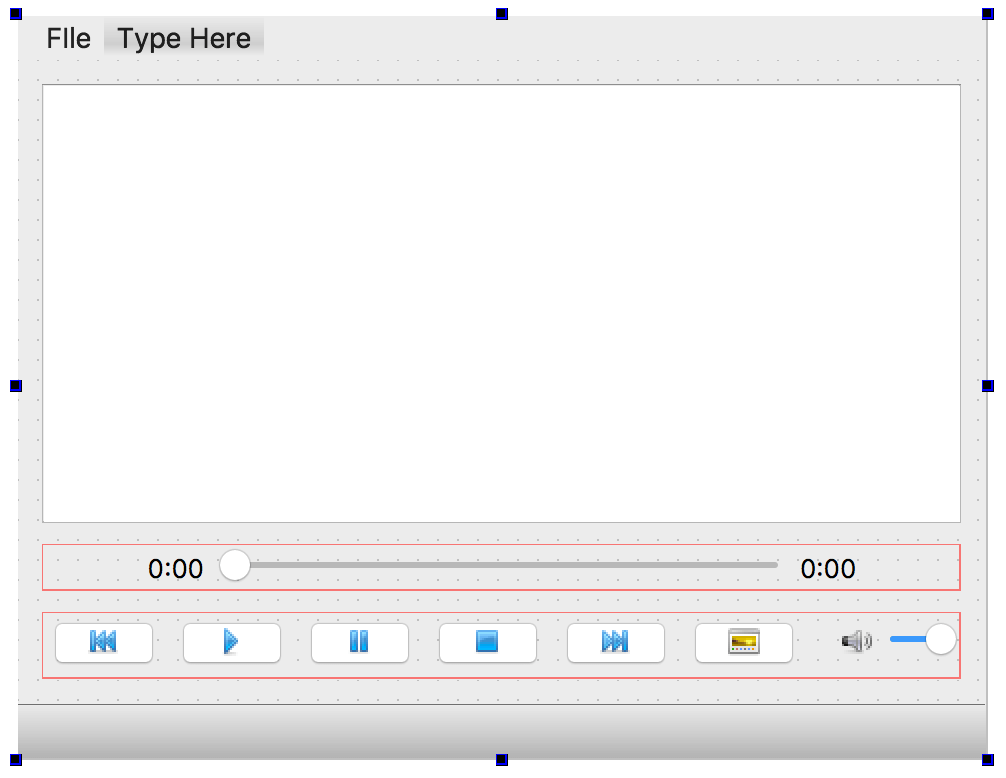 Mediaplayer Design in Qt Designer