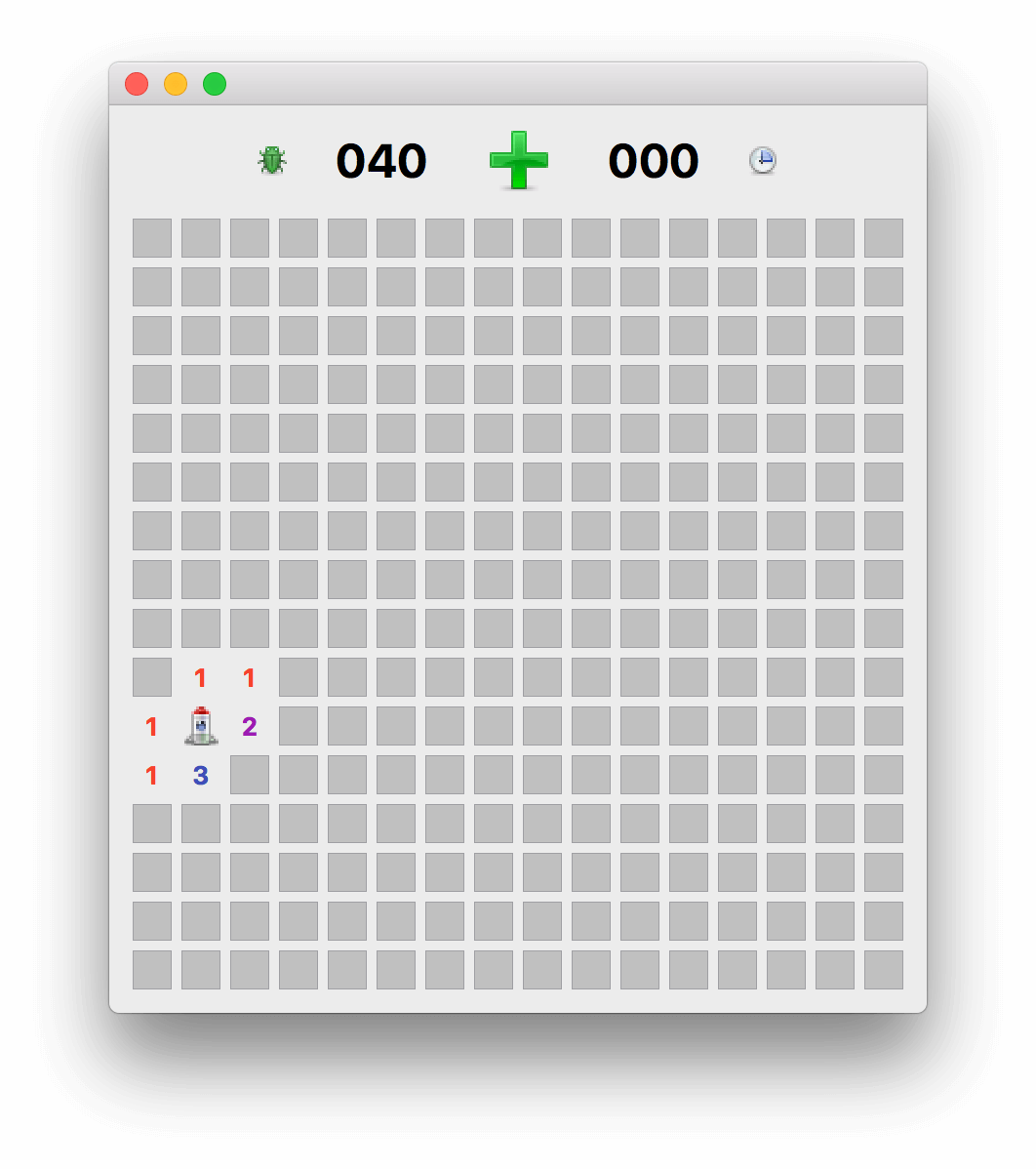 Initial starting state for Moonsweeper