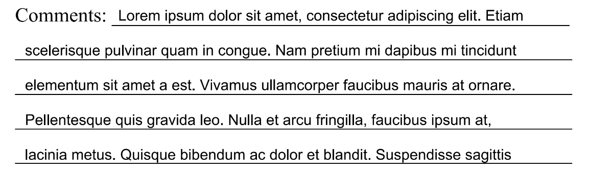Wrapped text