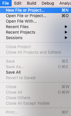 Qt Creator — Start new design