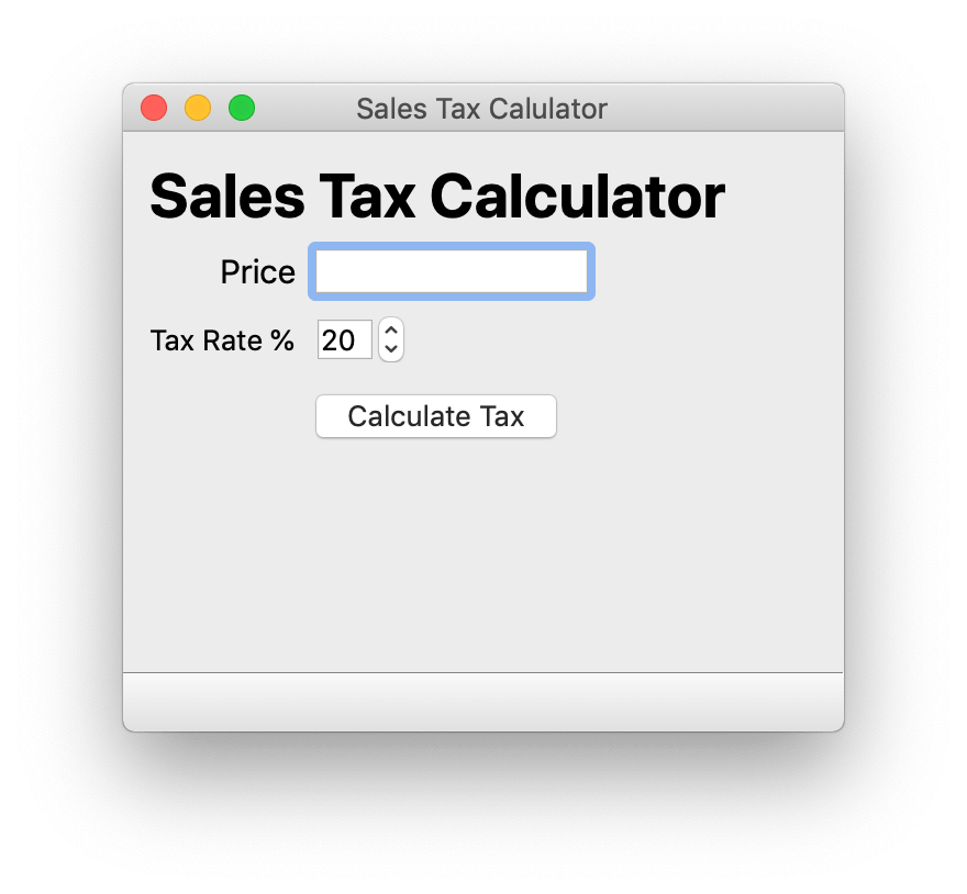 Simple Tax Calculator — Skeleton UI