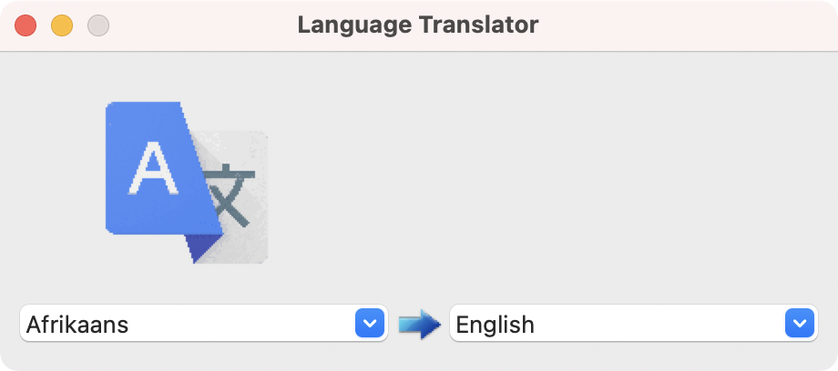 Source and target languages