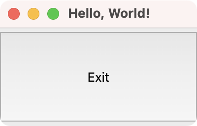 Hello, World! app in PyQt or PySide