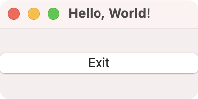 Hello, World! app in wxPython