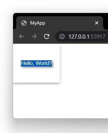 Hello, World! app in Remi