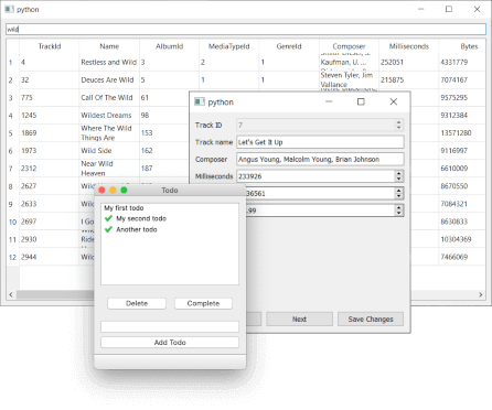 PySide6 ModelViews and Databases