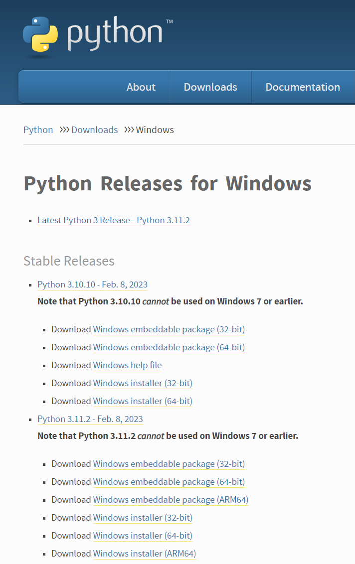 Download the latest version of Python