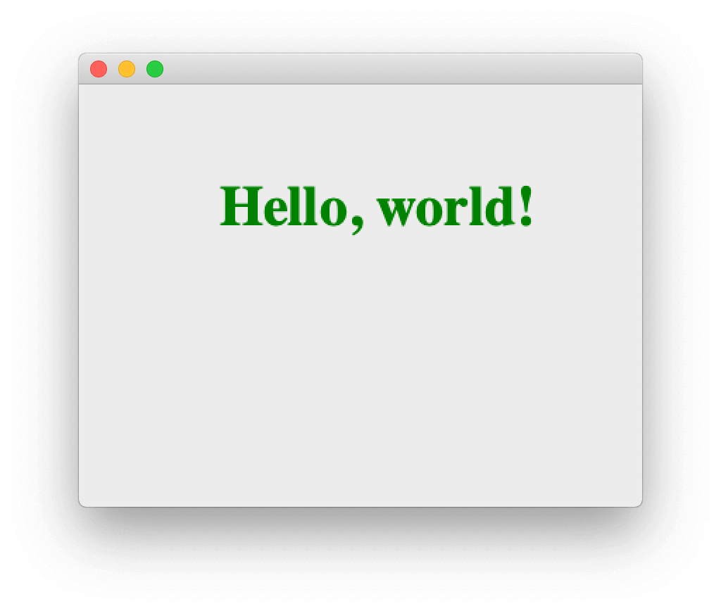 Bitmap text hello world example.
