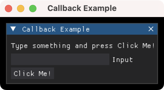 DearPyGui callbacks