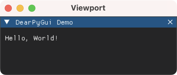 DearPyGui first app