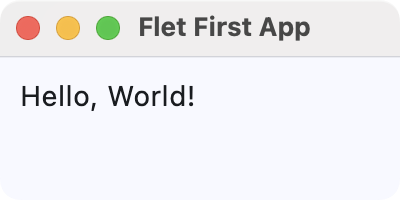 First Flet GUI application