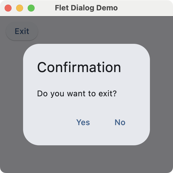 Flet dialog demo