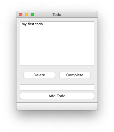 QListView showing hard-coded todo item