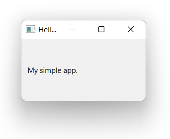 Simple app, running after being packaged