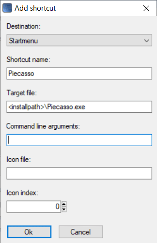 InstallForge, adding a Shortcut