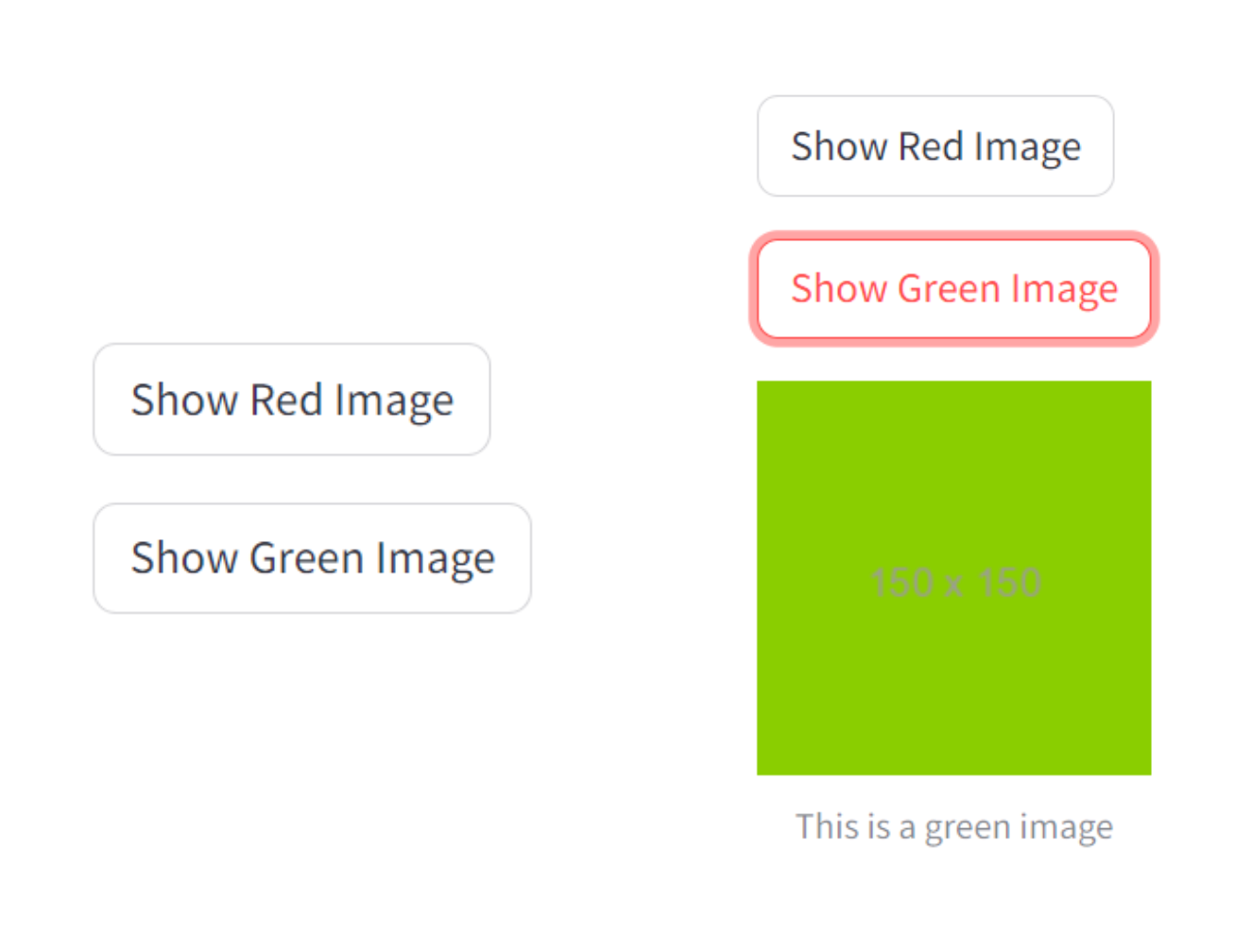 Simple Streamlit app with two buttons