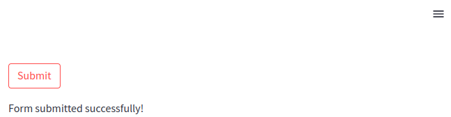 A Streamlit button widget with a different label