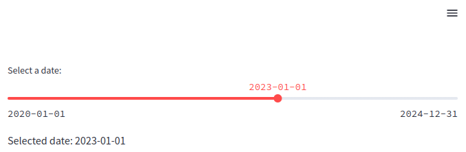 Streamlit date slider