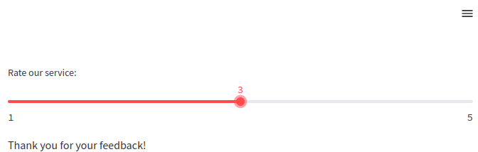 Streamlit slider interactivity