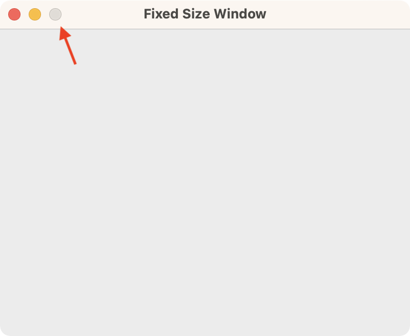 A Tkinter app showing a fixed size window