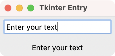 Tkinter's Entry Widget on macOS