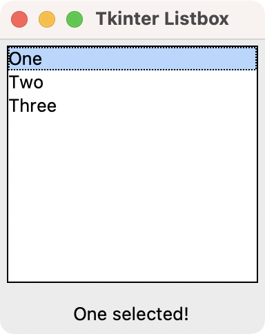 Tkinter's Listbox Widget on macOS