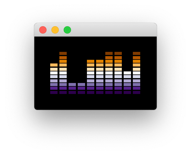 Purple Orange theme with 10 bars