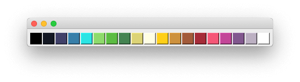 Horizontal Palette widget