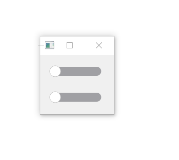 Two variants of the toggle switch widget in PyQt5