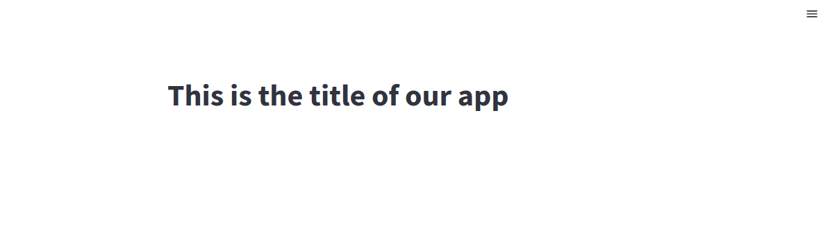The streamlit application open in your browser