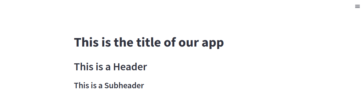 Subheaders added through Streamlit